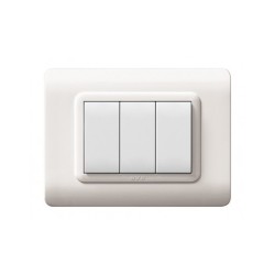PLAQUE TECHNOPOLYMERE 44 RECTANGULAIRE BLANC 3 MODULES|sfh|c678b6777602|