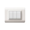 PLAQUE TECHNOPOLYMERE 44 RECTANGULAIRE BLANC 3 MODULES|sfh|10a55074dc6f|