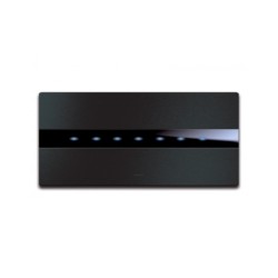 PLAQUE TOUCH 44 RECTANGULAIRE ALUMUNIUM ANTHRACITE BROSSE 7 MODULES|sfh|9a20dfef15c7|