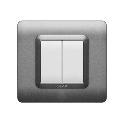 PLAQUE TECHNOPOLYMERE 44 CARRÉE ARGENT OPAQUE 2 MODULES|sfh|4a25ab048c85|