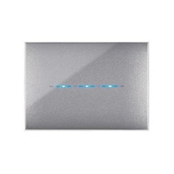 PLAQUE YOUNG TOUCH 44 RECTANGULAIRE GRIS MÉTALLISÉ 3 MODULES|sfh|d5cab2298c2e|