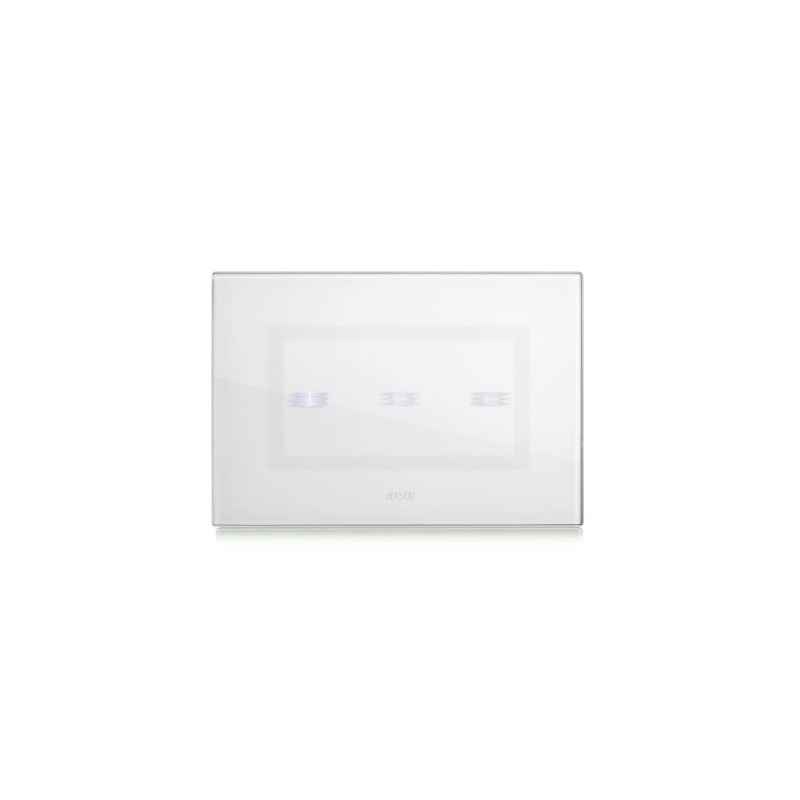 PLAQUE VERA 44 TOUCH RECTANGULAIRE BLANC 4 MODULES 3 COMMANDES|sfh|f2822c3b9cd0|