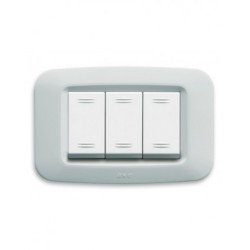 PLAQUE YES 45 RECTANGULAIRE BLANC 3 MODULES|sfh|28ad74ba93b7|