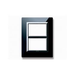 PLAQUE VERA 44 RECTANGULAIRE EN VERRE NOIR ABSOLU 3+3 MODULES|sfh|e1b300752c52|