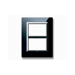 PLAQUE VERA 44 RECTANGULAIRE EN VERRE NOIR ABSOLU 3+3 MODULES|sfh|24cc0477be86|