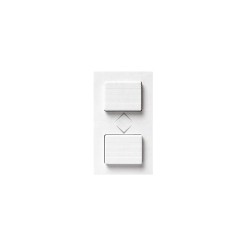 DOUBLE BOUTON POUSSOIR POUR VOLET ROULANT BLANC|sfh|0e74b8058f6d|