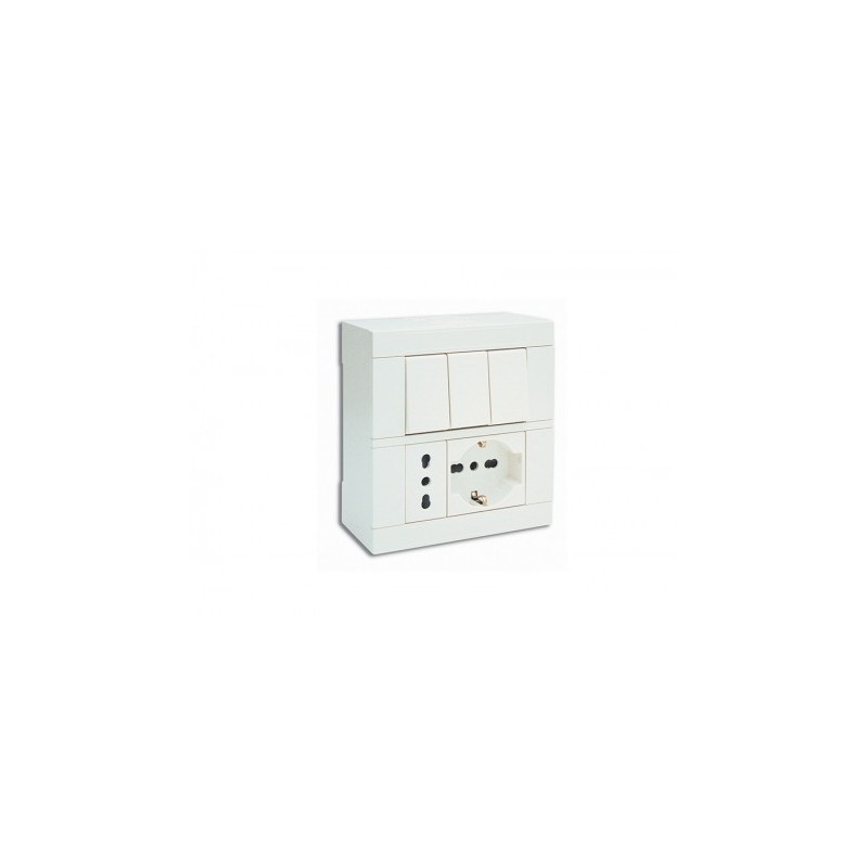 BOITE APPARENTE 3+3 MODULES S45 BLANC|sfh|3c7264170cf5|
