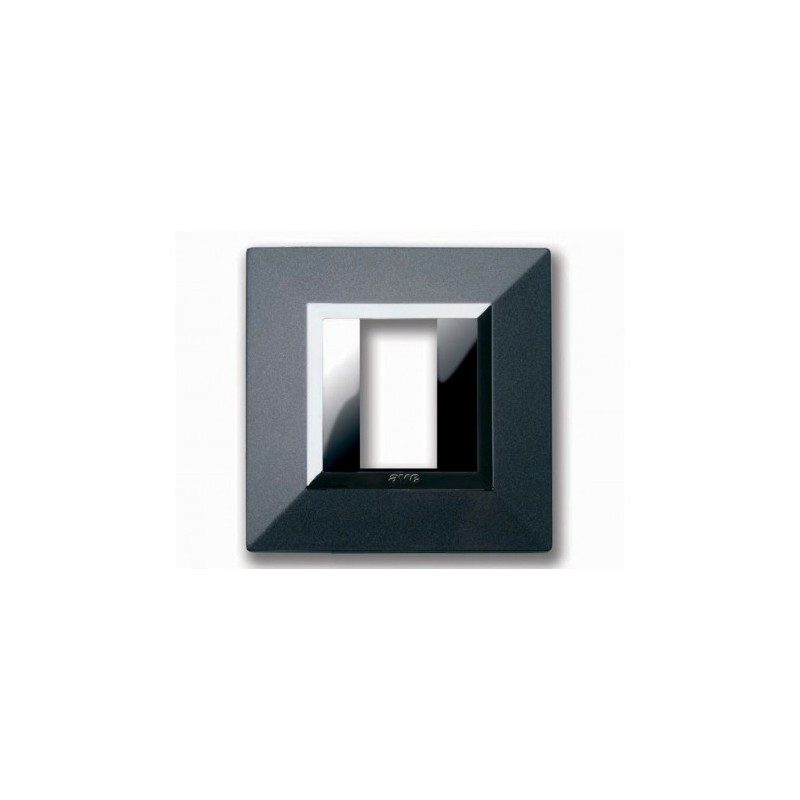 PLAQUE ZAMA 44 CARRÉE GRIS FONCÉ METALLISÉ 1 MODULE|sfh|060898e1a9db|