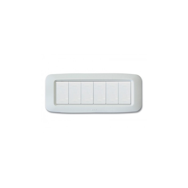 PLAQUE YES 45 RECTANGULAIRE BLANC 6 MODULES|sfh|e7b8fbe4221a|