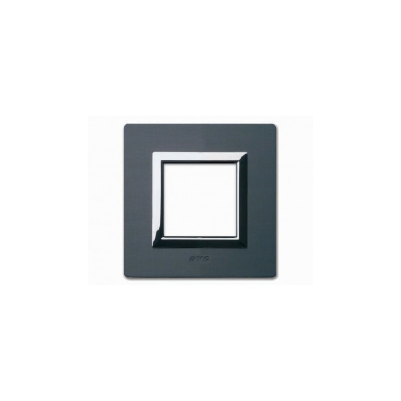 PLAQUE VERA 44 CARREE ALUMINIUM ANTHRACITE BROSSE 2 MODULES|sfh|88860682ea66|