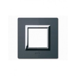 PLAQUE VERA 44 CARREE ALUMINIUM ANTHRACITE BROSSE 2 MODULES|sfh|be0fb6ff2553|