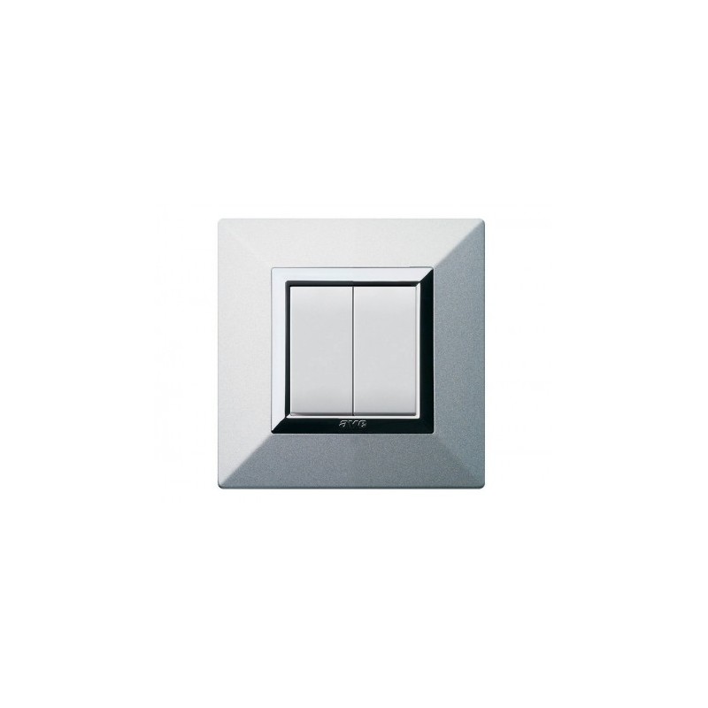 PLAQUE ZAMA 44 CARRÉE ALUMUNIUM NATUREL BROSSÉ 2 MODULES|sfh|8d01dd4ef781|