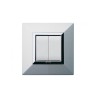 PLAQUE ZAMA 44 CARRÉE ALUMUNIUM NATUREL BROSSÉ 2 MODULES|sfh|8d01dd4ef781|