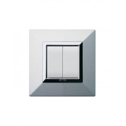 PLAQUE ZAMA 44 CARRÉE ALUMUNIUM NATUREL BROSSÉ 2 MODULES|sfh|0fdbf2593e7e|