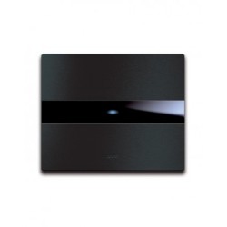 PLAQUE TOUCH 44 RECTANGULAIRE ALUMUNIUM ANTHRACITE BROSSE 3 MODULES|sfh|4855e4211ec5|