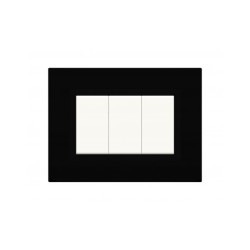 PLAQUES NOVA 45 RECTANGULAIRE NOIR 3 MODULES|sfh|fd9a5b5deb18|