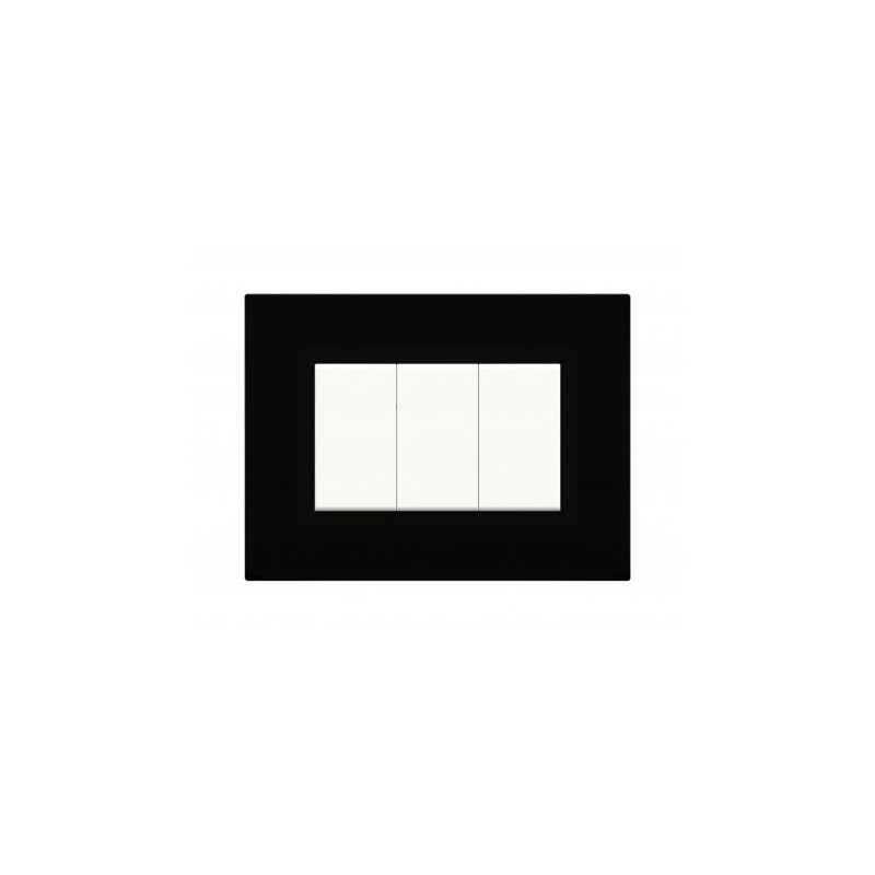 PLAQUES NOVA 45 RECTANGULAIRE NOIR 3 MODULES|sfh|fd9a5b5deb18|