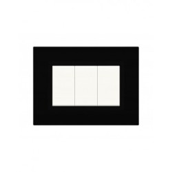 PLAQUES NOVA 45 RECTANGULAIRE NOIR 3 MODULES|sfh|31693e2b21cc|