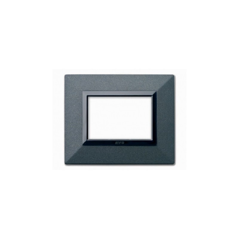 PLAQUE ZAMA 44 RECTANGULAIRE GRAPHITE 3 MODULES|sfh|3db7a053e9d5|