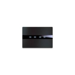 PLAQUE TOUCH 44 RECTANGULAIRE ALUMUNIUM ANTHRACITE BROSSE 4 MODULES|sfh|6e006e681768|
