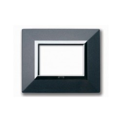 PLAQUE ZAMA 44 RECTANGULAIRE GRIS FONCÉ METALLISÉ 3 MODULES|sfh|0fc64447ffe6|