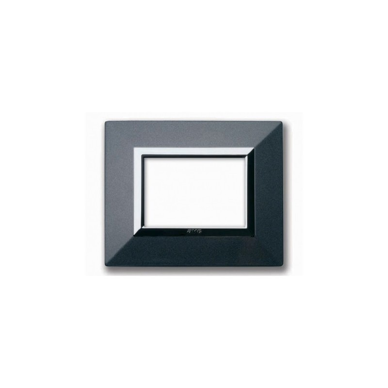 PLAQUE ZAMA 44 RECTANGULAIRE GRIS FONCÉ METALLISÉ 3 MODULES|sfh|0fc64447ffe6|