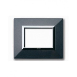PLAQUE ZAMA 44 RECTANGULAIRE GRIS FONCÉ METALLISÉ 3 MODULES|sfh|36411c6324b7|
