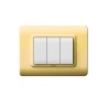 PLAQUE TECHNOPOLYMERE 44 RECTANGULAIRE DORÉE 3 MODULES|sfh|5beb963b5356|