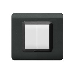 PLAQUE TECHNOPOLYMERE 44 CARREE GRIS FONCÉ 2 MODULES|sfh|43244a3e1204|