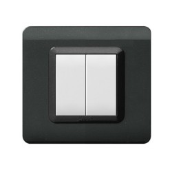 PLAQUE TECHNOPOLYMERE 44 CARREE GRIS FONCÉ 2 MODULES|sfh|9c630105b976|