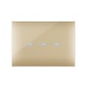 PLAQUE YOUNG TOUCH 44 RECTANGULAIRE DORÉ 3 MODULES|sfh|2848e7fe8434|