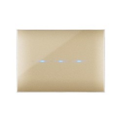 PLAQUE YOUNG TOUCH 44 RECTANGULAIRE DORÉ 3 MODULES|sfh|88cfabd07339|