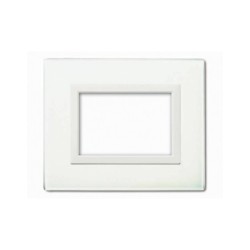 PLAQUE VERA 44 RECTANGULAIRE EN VERRE BLANC 3 MODULES|sfh|92dfdce9a0dd|