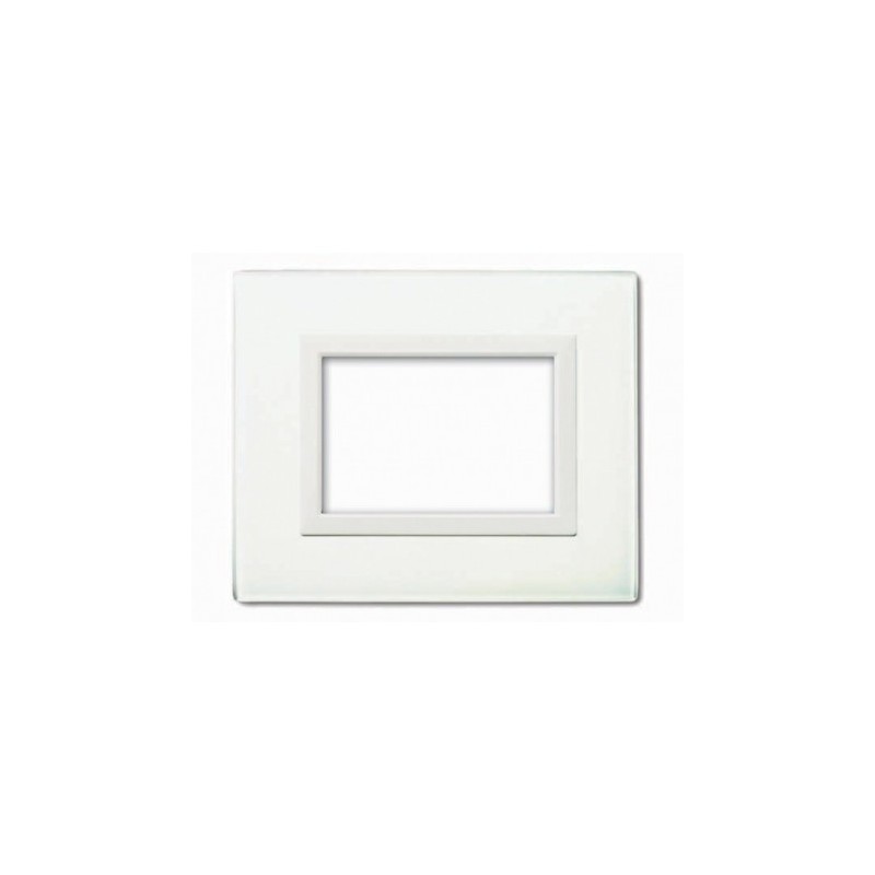 PLAQUE VERA 44 RECTANGULAIRE EN VERRE BLANC 3 MODULES|sfh|92dfdce9a0dd|