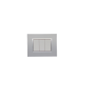 BELLA Rectangulaire Argent Opaque / Cardre Chromé|sfh|c94c8f2cac2f|
