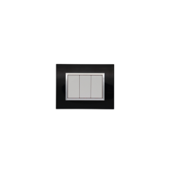 BELLA Rectangulaire Noir Brillant / Cadre Chromé|sfh|91dec11bacd2|