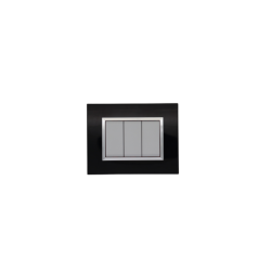 BELLA Rectangulaire Noir Brillant / Cadre Chromé|sfh|906c154af3b2|
