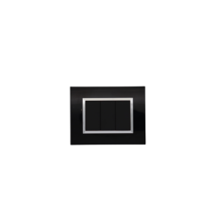 BELLA Rectangulaire Noir Brillant / Cadre Chromé|sfh|8ee74129e072|