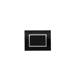BELLA Rectangulaire Noir Brillant / Cadre Chromé|sfh|9a67e11bcc23|