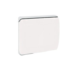 PLAQUE ETANCHE ENCASTREE CARREE 1 MODULE S45 COUVERCLE RIGIDE BLANC|sfh|ad510e9d1b00|