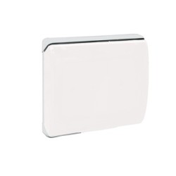 PLAQUE ETANCHE ENCASTREE CARREE 1 MODULE S45 COUVERCLE RIGIDE BLANC|sfh|ba32bf81d332|