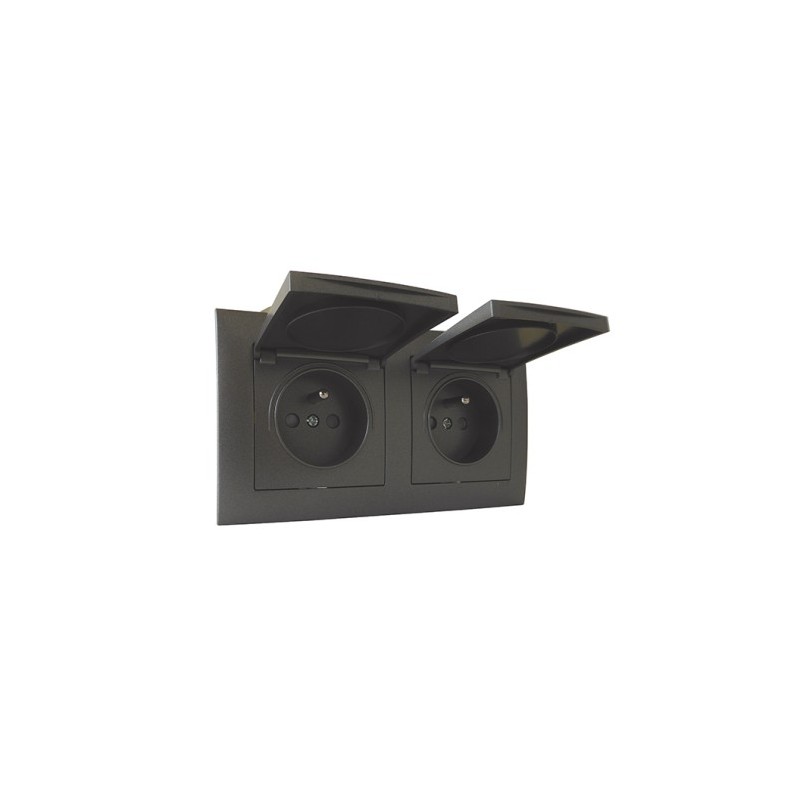 Gamme étanche Noir 2+2 modules|sfh|46b15f022646|