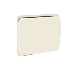 PLAQUE ETANCHE ENCASTREE CARREE 1 MODULE S45 COUVERCLE RIGIDE IVOIRE|sfh|683975dde62f|