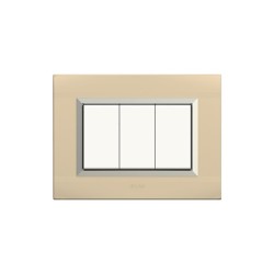 copy of PLAQUES NOVA 45 RECTANGULAIRE CHAMPAGNE CADRE CHROME 3 MODULES|sfh|f03aacacdfdb|