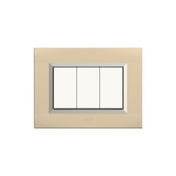 copy of PLAQUES NOVA 45 RECTANGULAIRE CHAMPAGNE CADRE CHROME 3 MODULES|sfh|11b989f1ccb4|