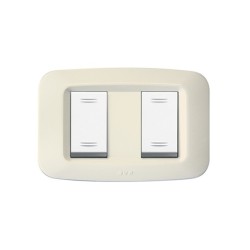 PLAQUE YES 45 RECTANGULAIRE IVOIRE 1+1 MODULES|sfh|ca20c6a078f2|