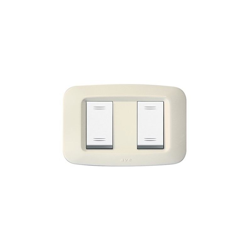 PLAQUE YES 45 RECTANGULAIRE IVOIRE 1+1 MODULES|sfh|ca20c6a078f2|