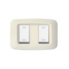 PLAQUE YES 45 RECTANGULAIRE IVOIRE 1+1 MODULES|sfh|fd4ba270277a|