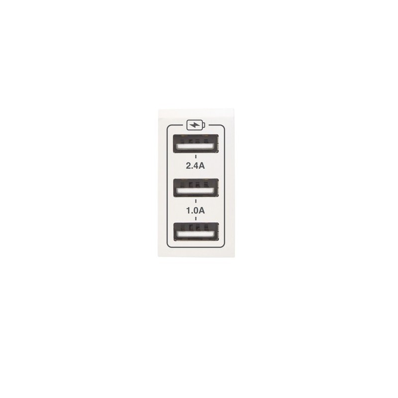 CHARGEUR TRIPLE USB 3.4A BLANC|sfh|9021e6c95d4a|