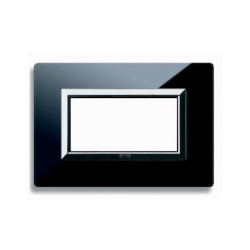 PLAQUE VERA 44 RECTANGULAIRE EN VERRE NOIR ABSOLU 4 MODULES|sfh|3bb4d4471f6c|